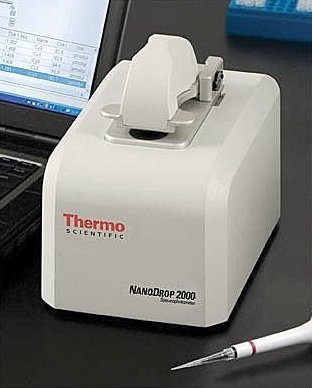 NanoDrop 2000C Спектрофотометр микроячейка и кювета 1 образец Thermo Scientific